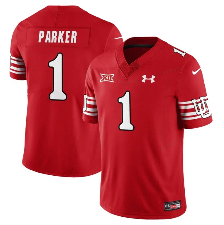 Alternative view of Wayshawn Parker Jersey #1 Utah Football 2025 Dark Mode Limited Stitched