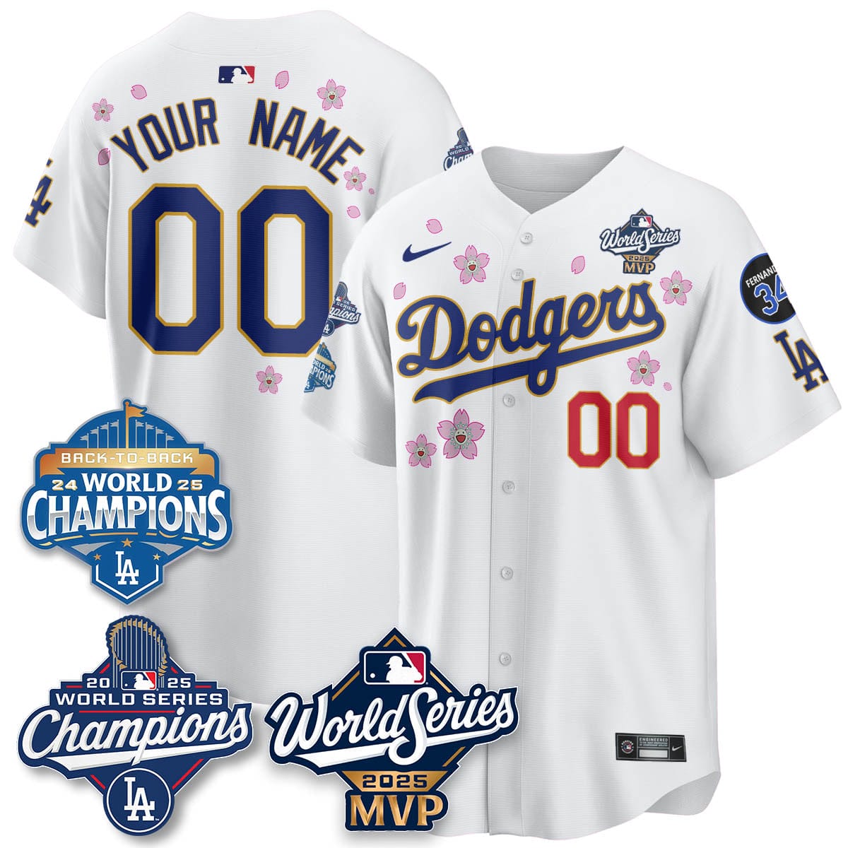 Yoshinobu Yamamoto LAD 2025 World Series MVP Jersey - All Stitched - Image 22