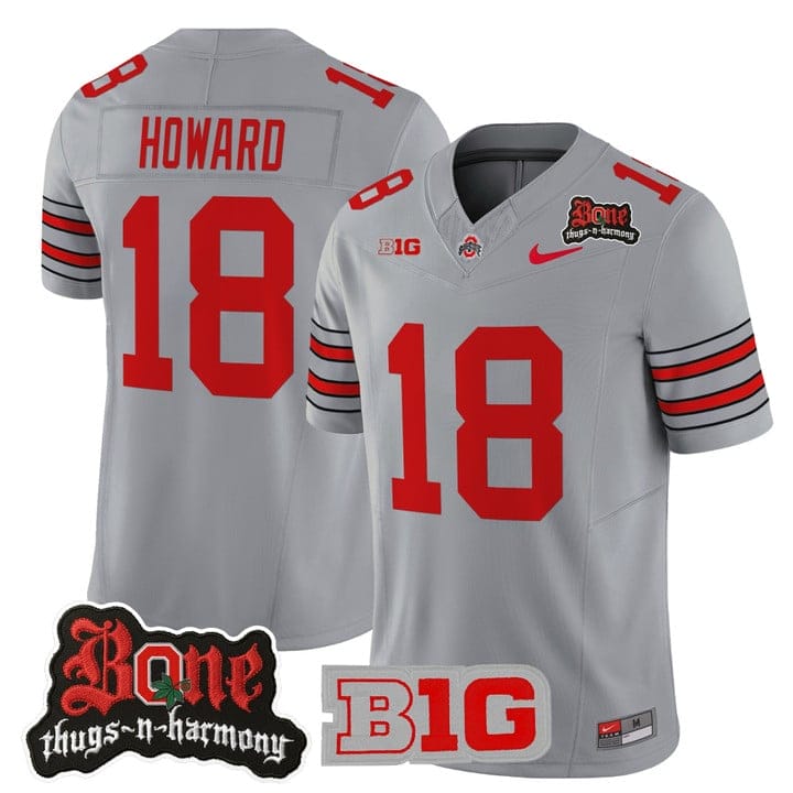 Alternative view of Will Howard Jersey #18 Ohio State Buckeyes Bone Thugs-N-Harmony Stitched