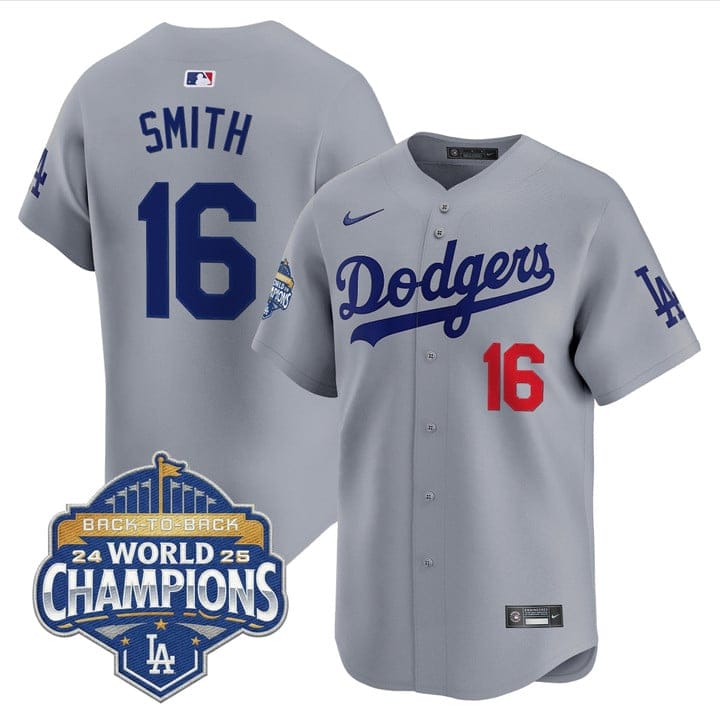 Alternative view of Will Smith Jersey #16 Dodgers 2025 Back-To-Back Champions Stitched