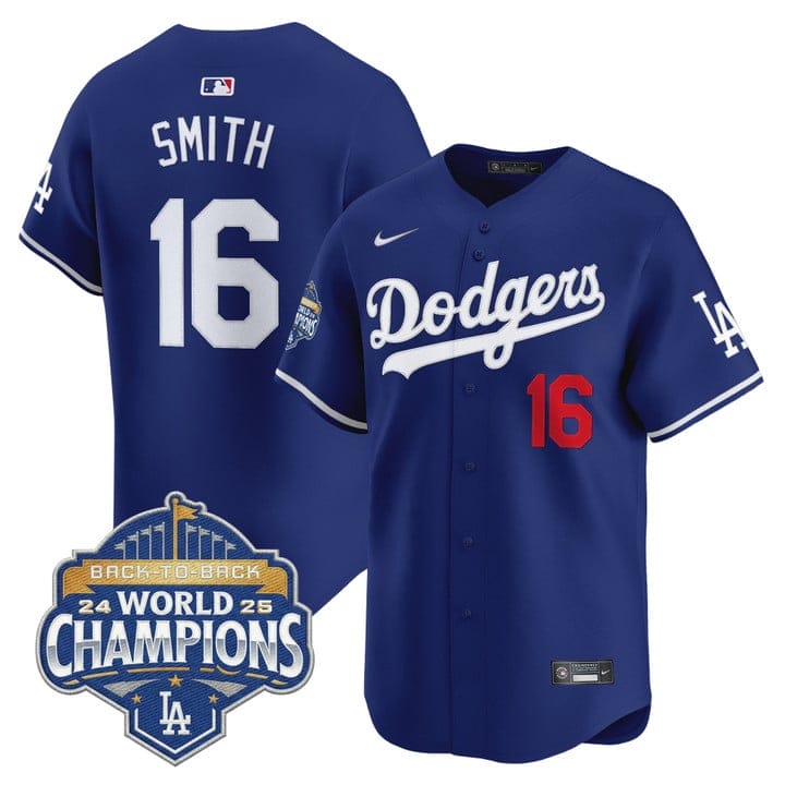 Will Smith Jersey #16 Dodgers 2025 Back-To-Back Champions Stitched - Image 3