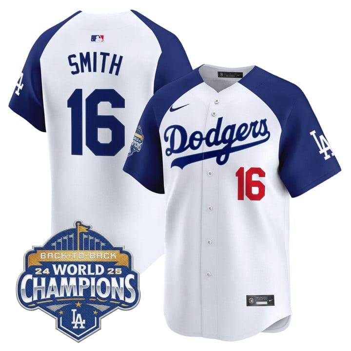 Will Smith Jersey #16 Dodgers 2025 Back-To-Back Champions Stitched - Image 4