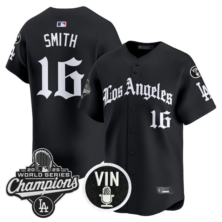 Will Smith Jersey #16 Dodgers 2025 World Series Champions LA Gothic - Image 3