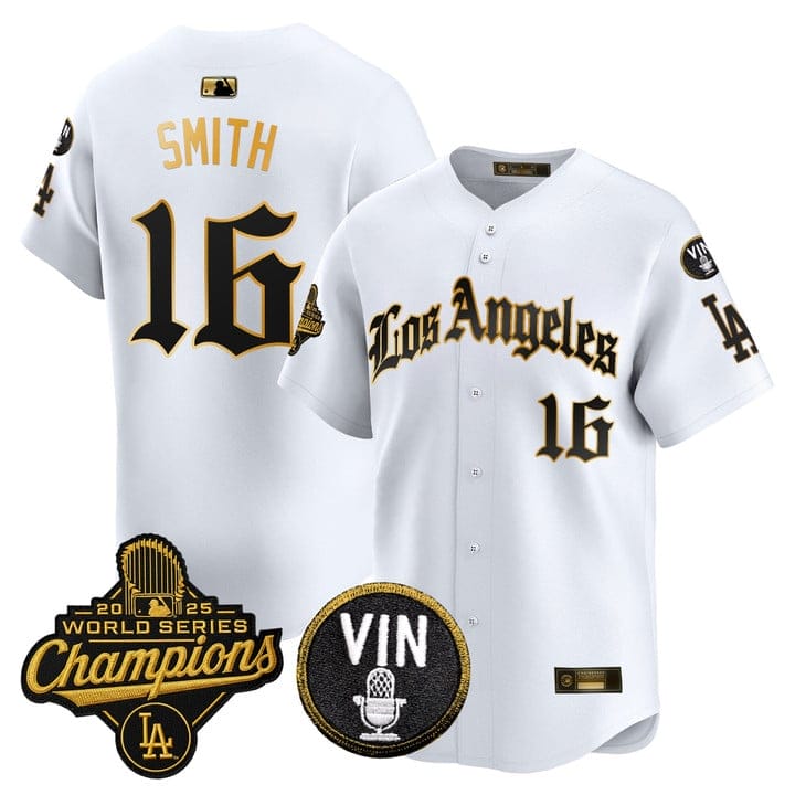 Will Smith Jersey #16 Dodgers 2025 World Series Champions LA Gothic - Image 4