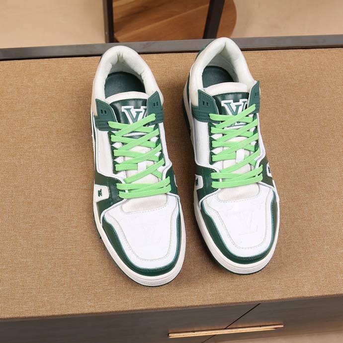Luxury Virgil Trainer Sneakers Shoes Signature Green - Image 8