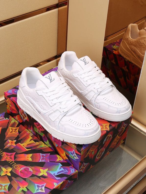 Luxury Trainer Sneakers Shoes #54 Signature White - Image 8