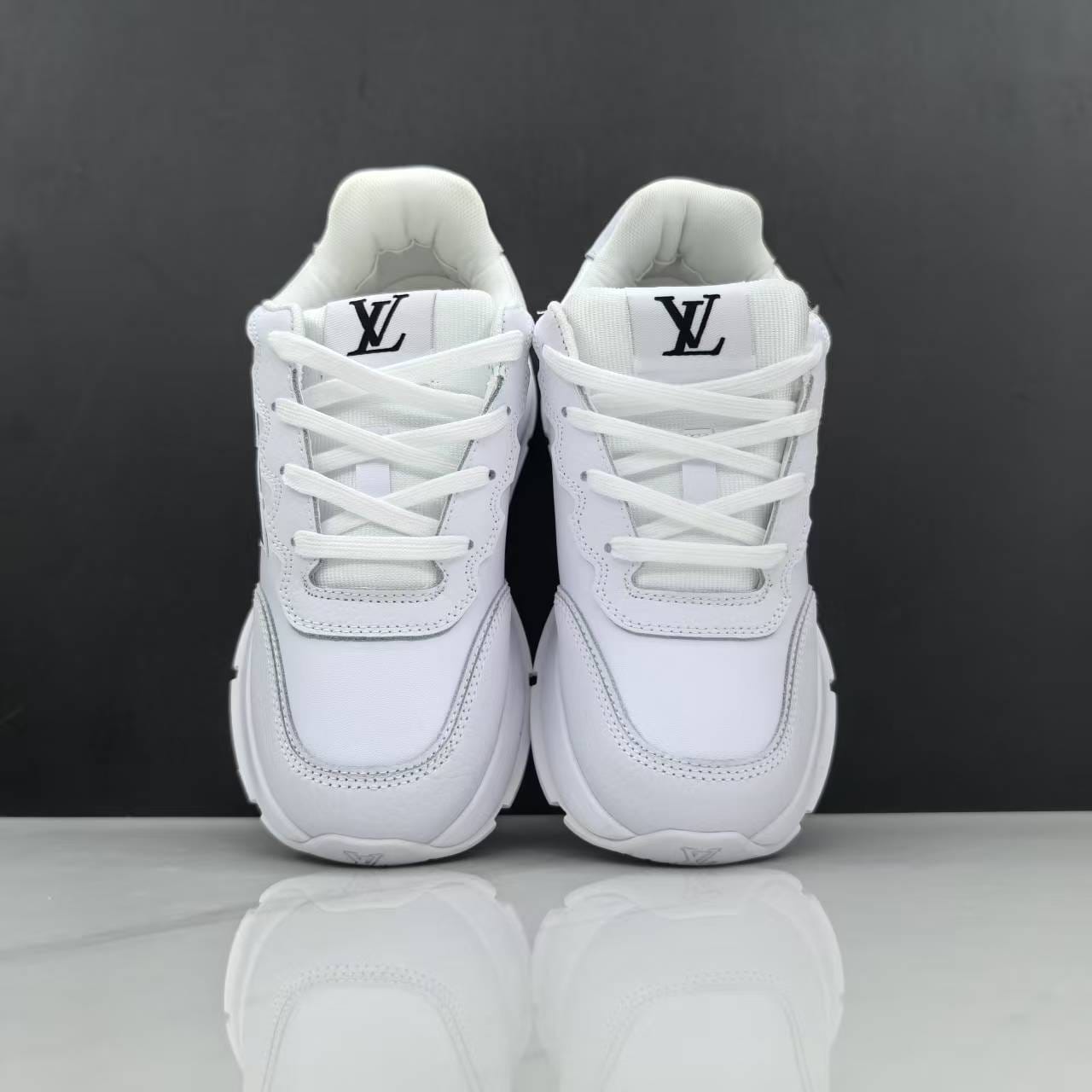 Luxury Lou Paris Classic Trainers White Black Shoes Sneakers - Image 9
