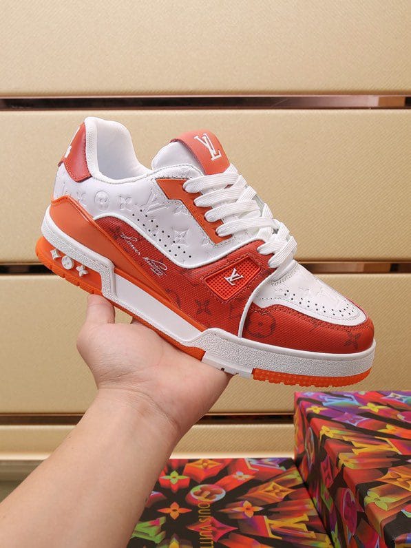Luxury Trainer Sneakers Shoes #54 Signature Orange - Image 8