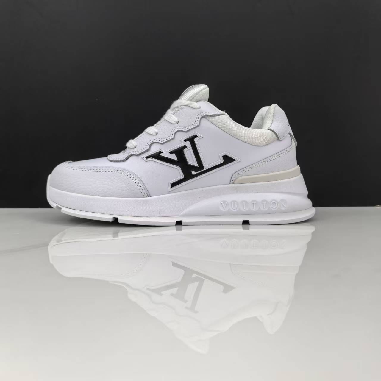 Luxury Lou Paris Classic Trainers White Black Shoes Sneakers - Image 11