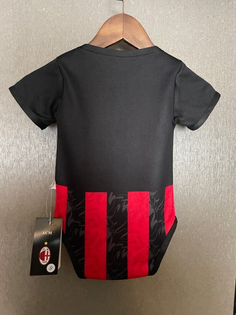 AC Milan 2025-26 Rossoneri Pride Soccer Baby Bodysuit – Red Black - Image 2