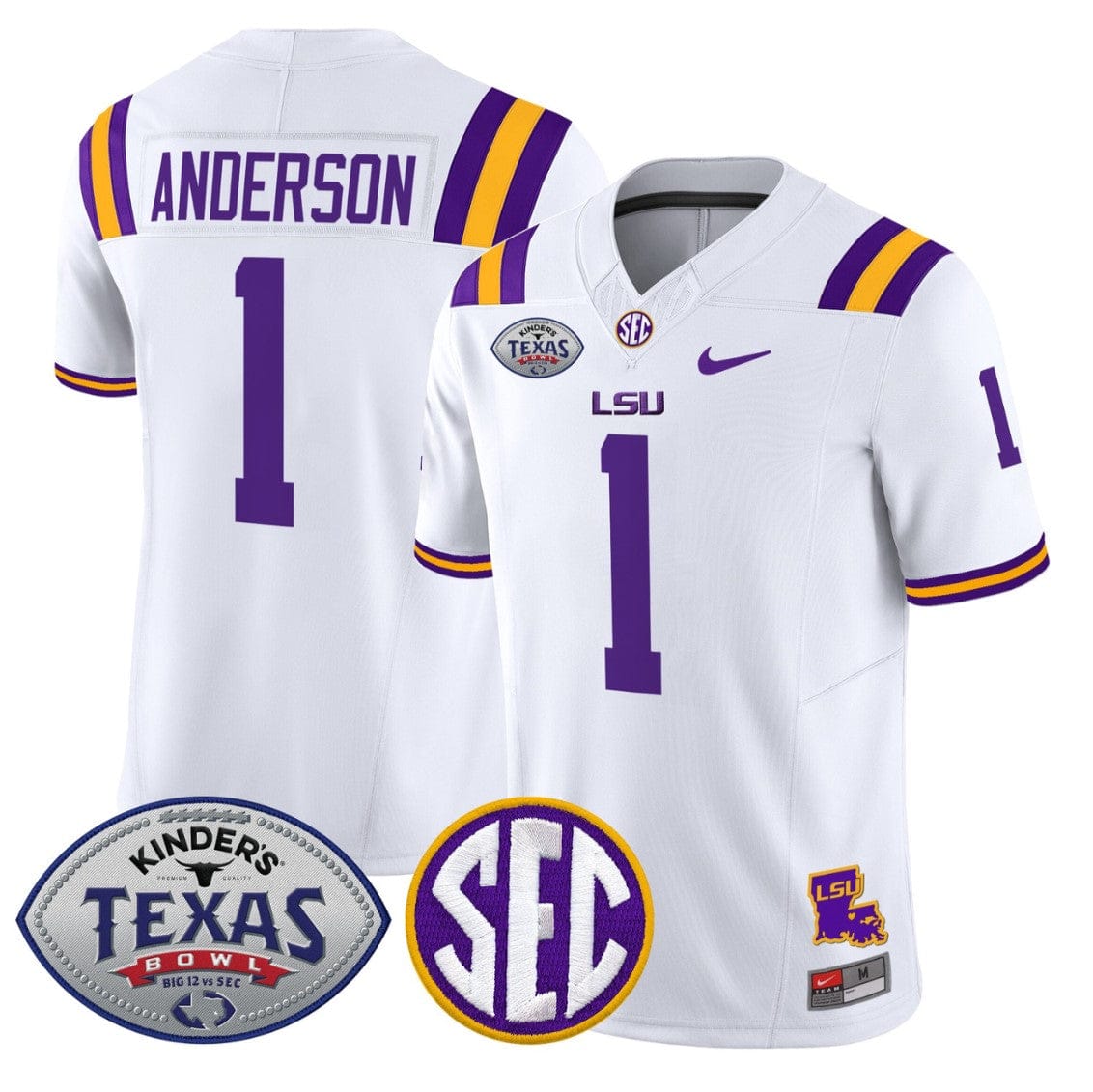 Aaron Anderson Jersey #1 LSU Tigers 2025 Texas Bowl Limited Stitched - Image 5