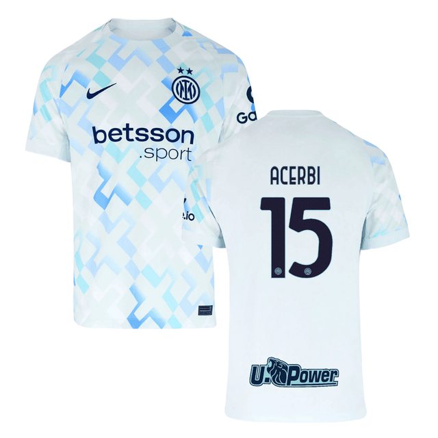 Acerbi #15 Inter Milan 2025-26 Away Match Jersey – White