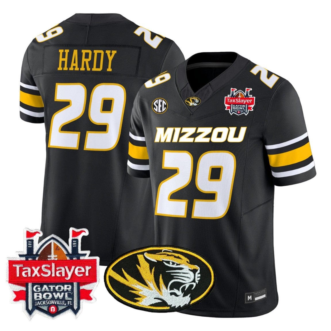 Alternative view of Ahmad Hardy Jersey #29 Missouri Tigers 2025 Gator Bowl Vapor Stitched