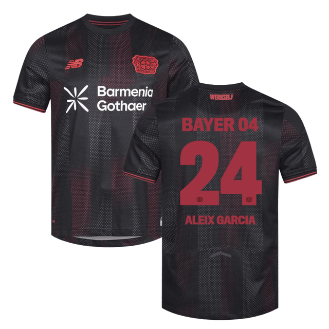Aleix Garcia 24 Bayer 04 Leverkusen 2025-26 Home Match Jersey – Black