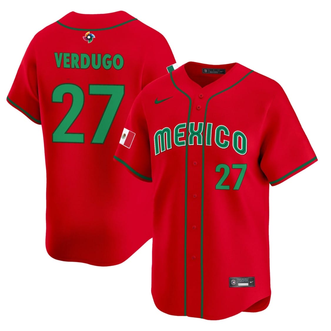 Alex Verdugo Jersey #27 Projected Team Mexico World Baseball Classic 2023 Style 2026 Roster - Image 4