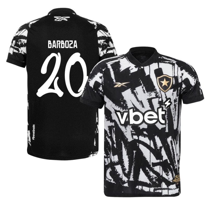 Alexander Barboza #20 Botafogo 2025-26 Fourth Jersey – Black