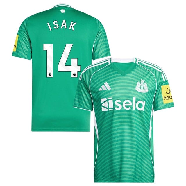 Alexander Isak #14 Newcastle United 2025-26 Away Match Jersey – Green