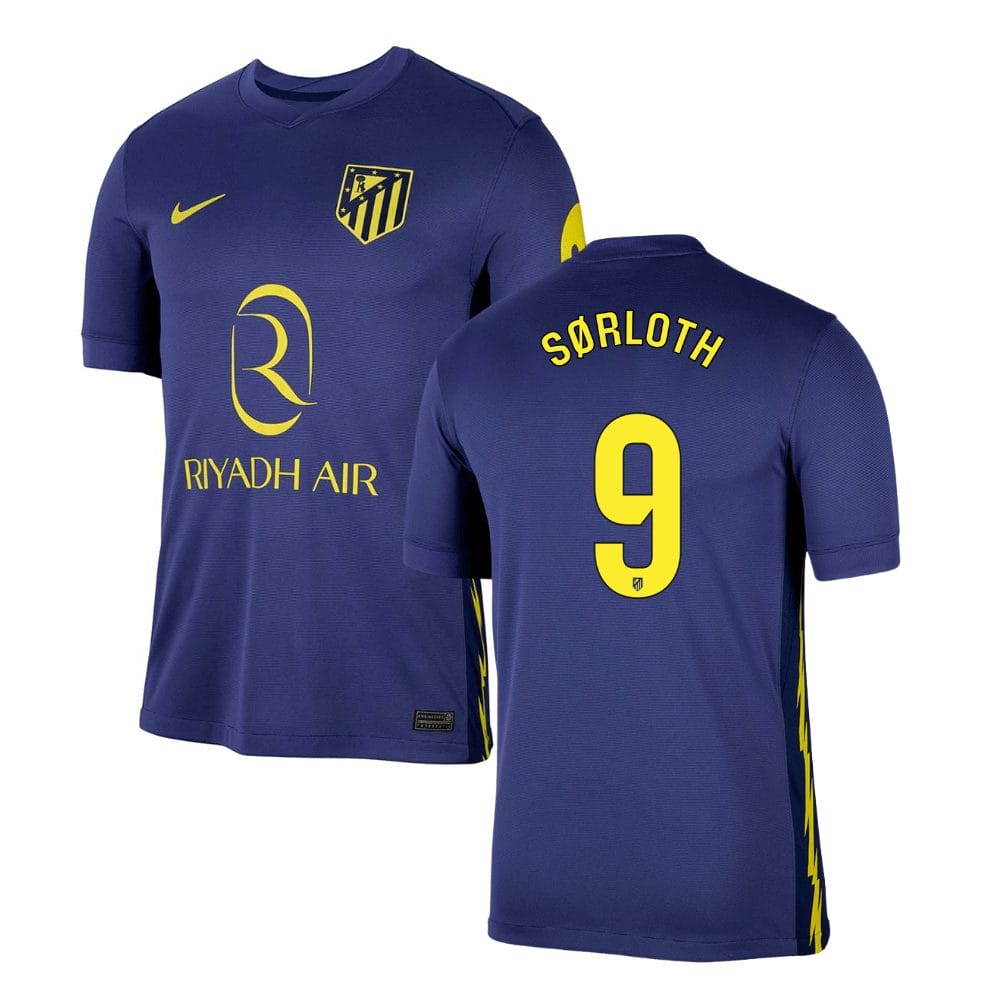 Alexander Sørloth 9 Atlético de Madrid 2025-26 Away Match Jersey – Navy