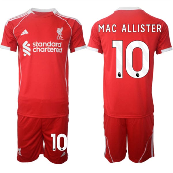Alexis Mac Allister Jersey #10 Liverpool Red Home 2025-26 Soccer Suit