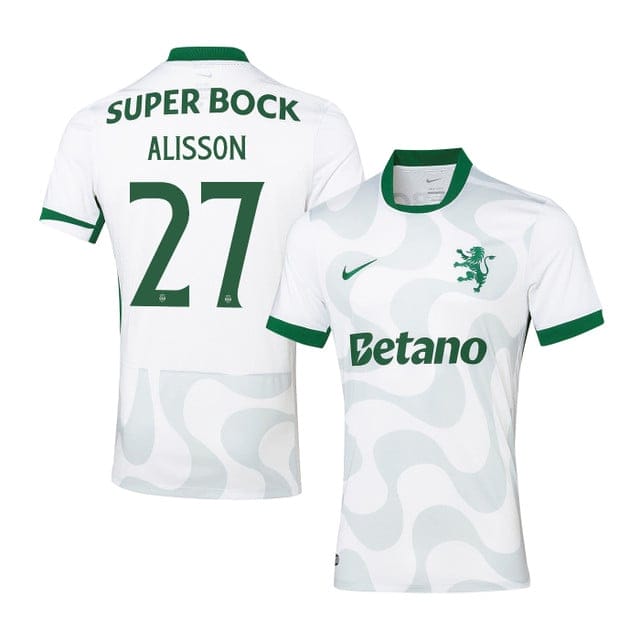 Alisson Santos 27 Sporting CP 2025-26 Third Match Jersey – White