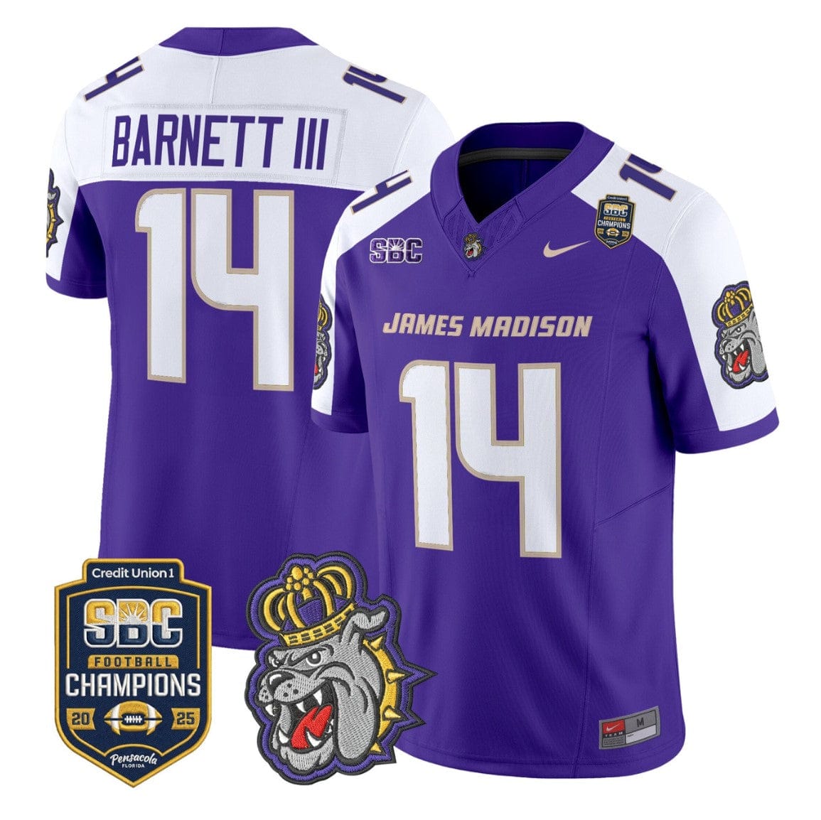 Alonza Barnett III Jersey #14 James Madison Dukes 2025 SBC Champions - Image 3