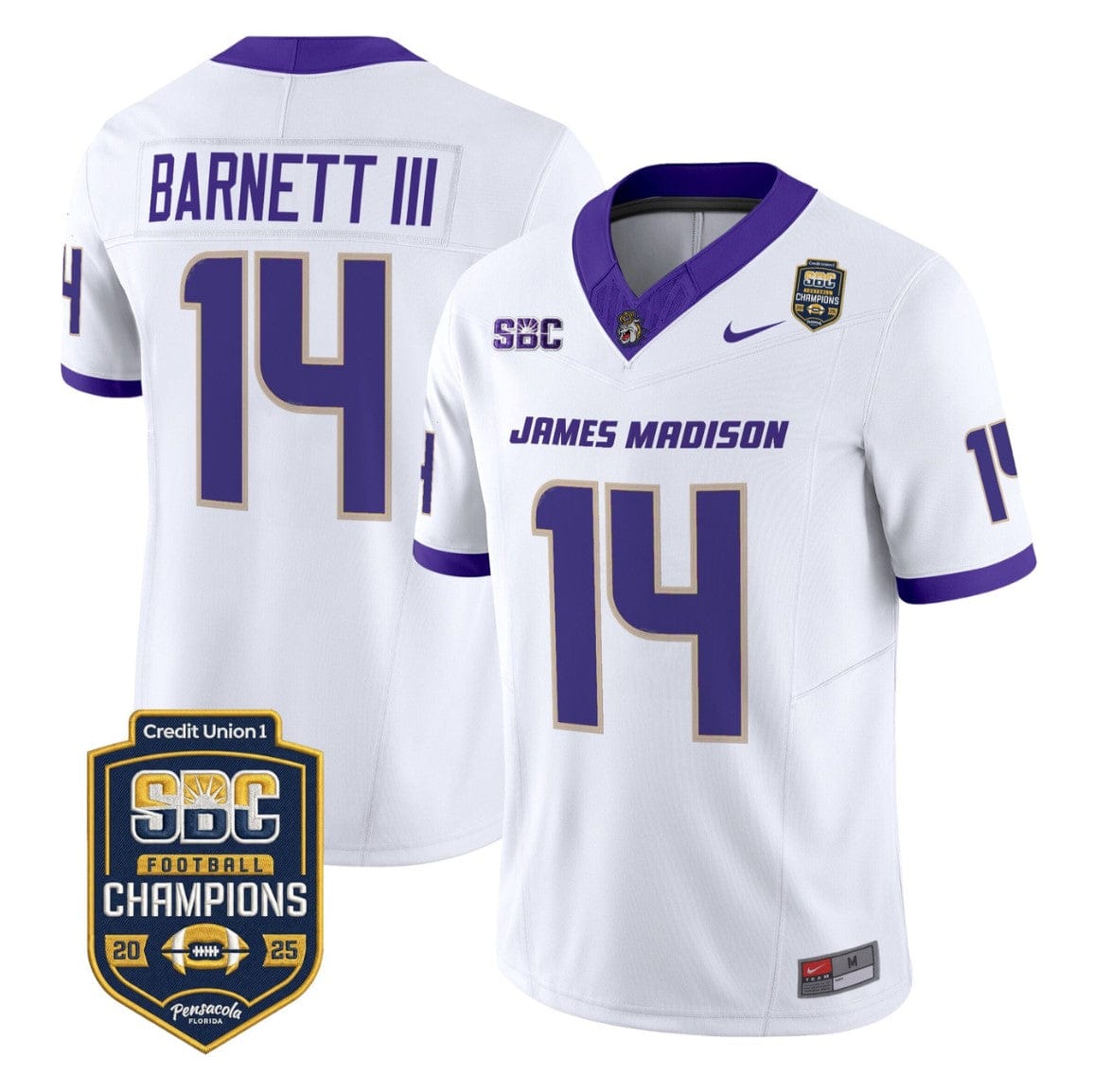 Alonza Barnett III Jersey #14 James Madison Dukes 2025 SBC Champions - Image 5