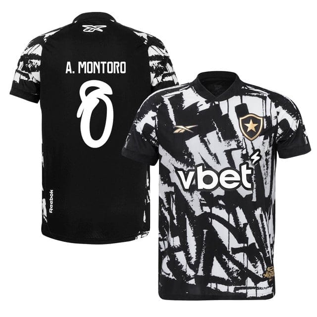 Alvaro Montoro #8 Botafogo 2025-26 Fourth Jersey – Black
