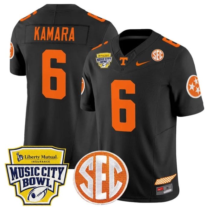Alvin Kamara Jersey #6 Tennessee Vols 2025 Music City Bowl Stitched