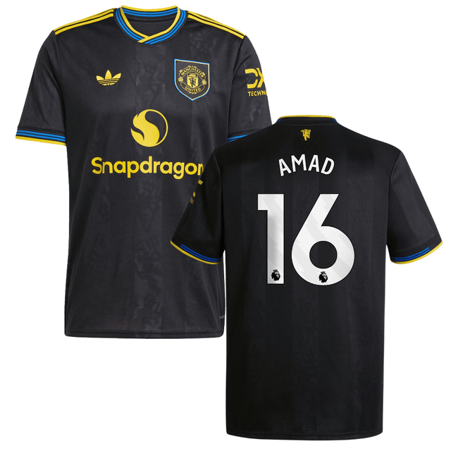 Amad Diallo 16 Manchester United 2025-26 Third Match Jersey – Black