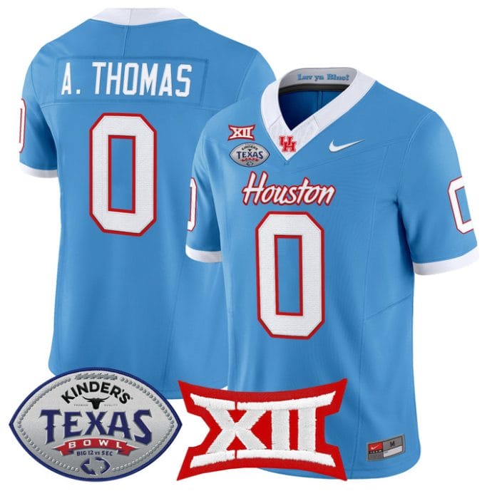 Amare Thomas Jersey #0 Houston Cougars 2025 Texas Bowl Stitched - Image 3