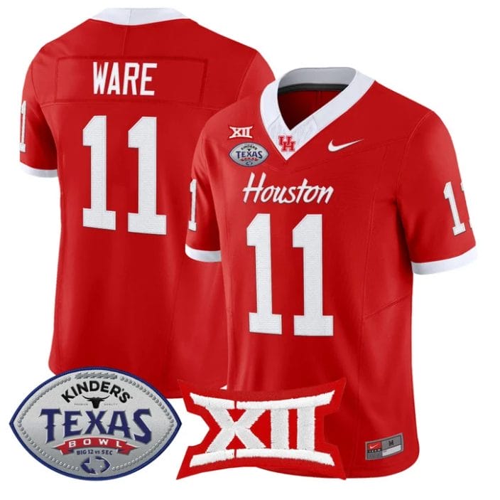 Andre Ware Jersey #11 Houston Cougars 2025 Texas Bowl Patch Stitched - Image 4