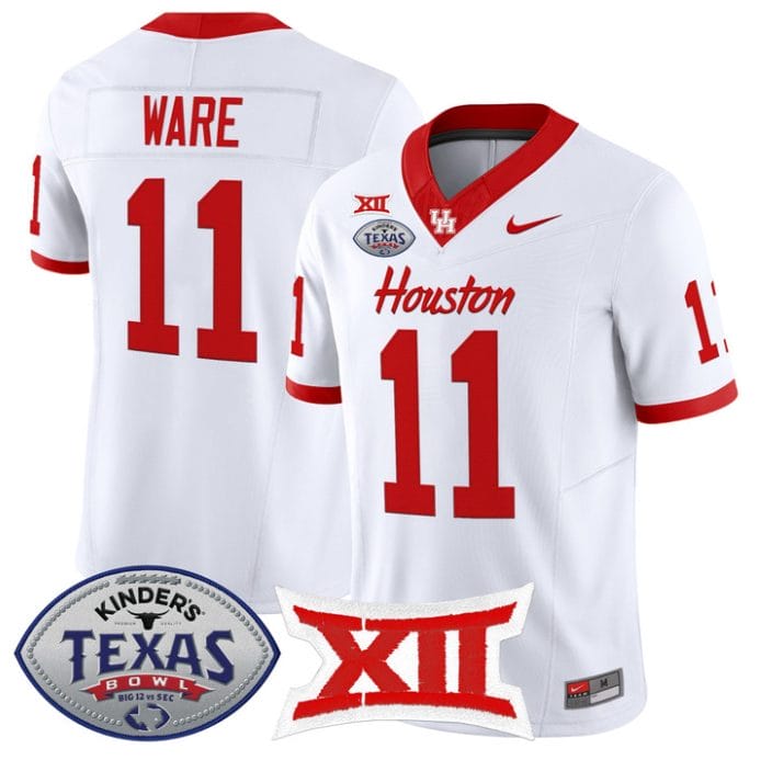 Andre Ware Jersey #11 Houston Cougars 2025 Texas Bowl Patch Stitched - Image 5
