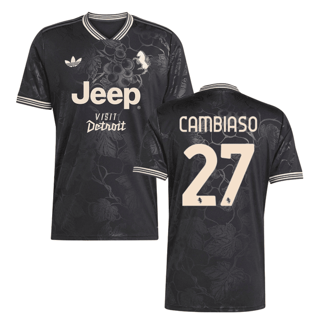 Andrea Cambiaso 27 Juventus 2025-26 Third Match Jersey – Black