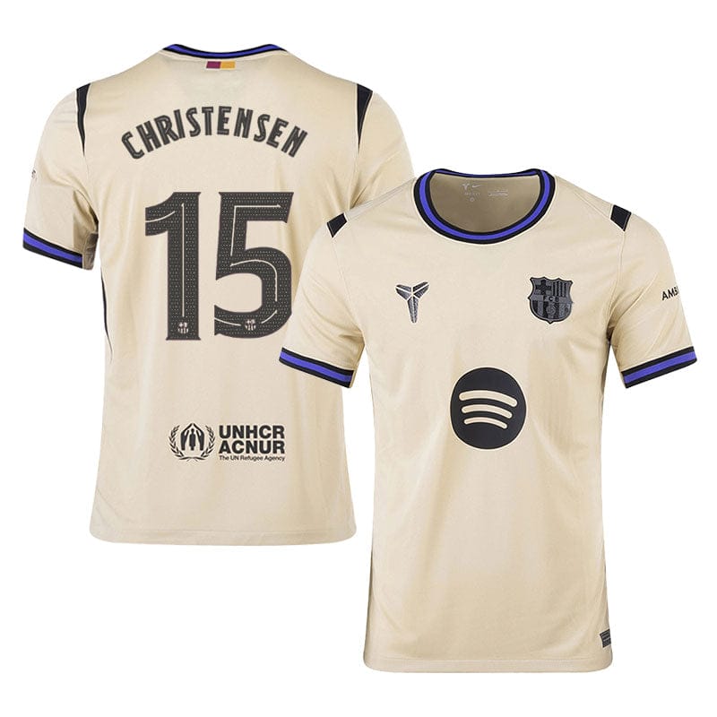 Andreas Christensen #15 Barcelona 2025-26 Away Jersey – Cream