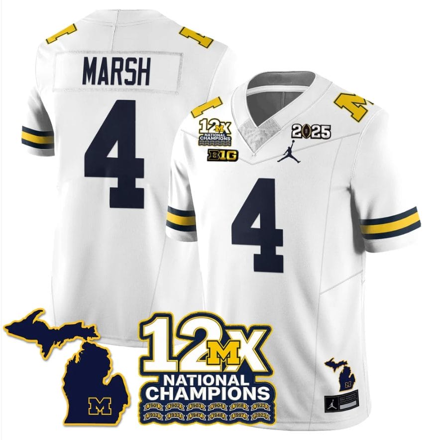 Andrew Marsh Jersey #4 Michigan Wolverines 12x-Time National Champions - Image 5