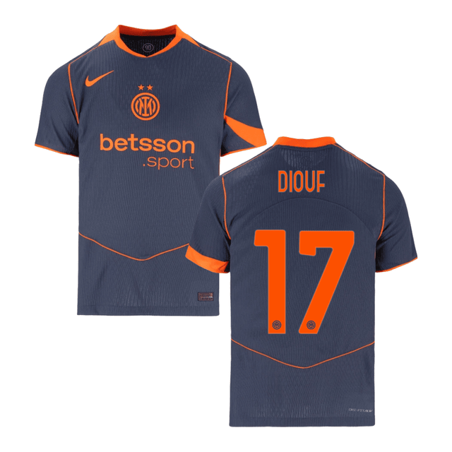 Andy Diouf 17 Inter Milan 2025-26 Third Match Jersey – Gray