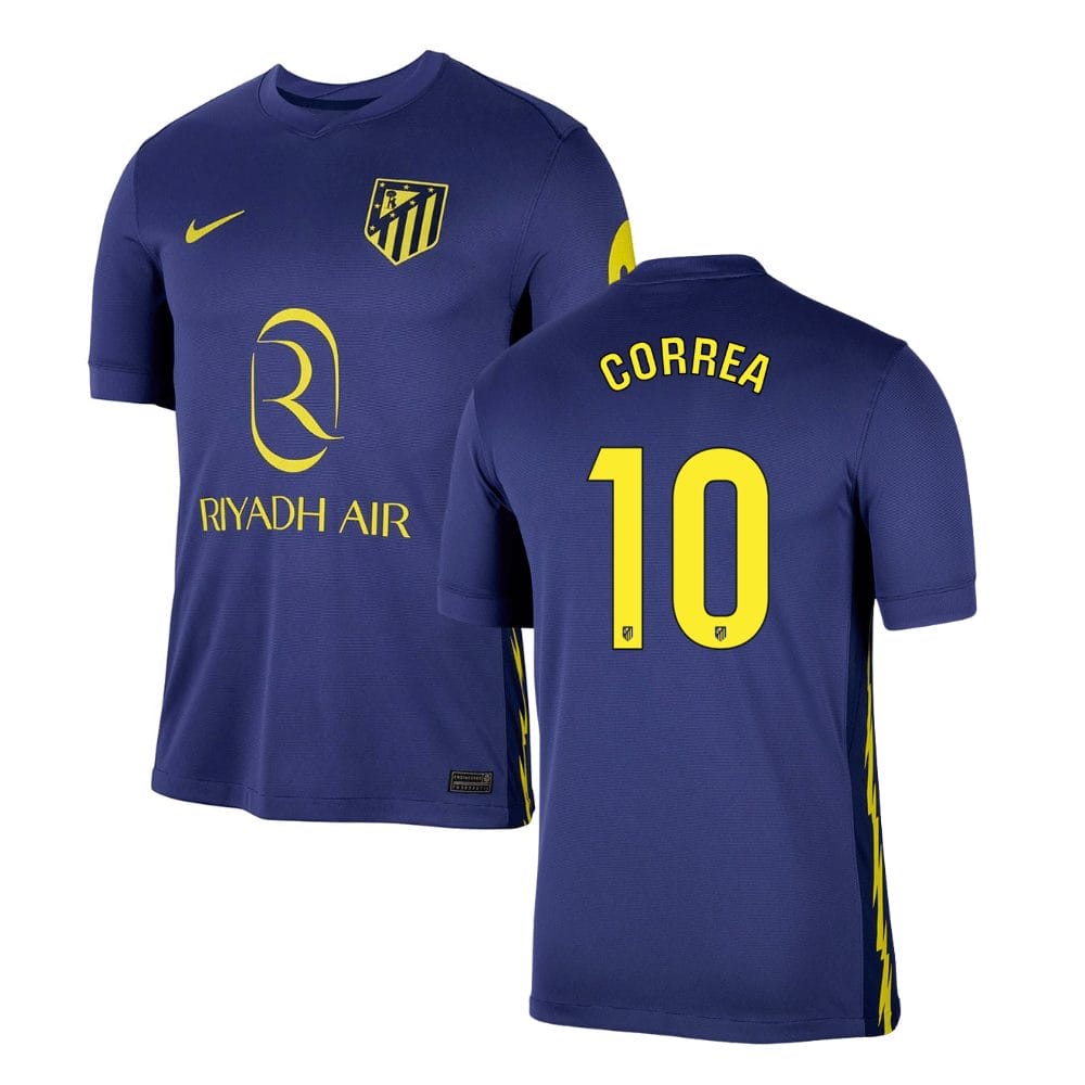Ángel Correa 10 Atlético de Madrid 2025-26 Away Match Jersey – Navy