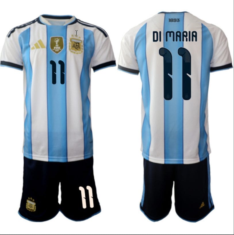 Ángel Fabián Di María Jersey #11 Argentina 2025-26 White Blue Home Soccer Suit