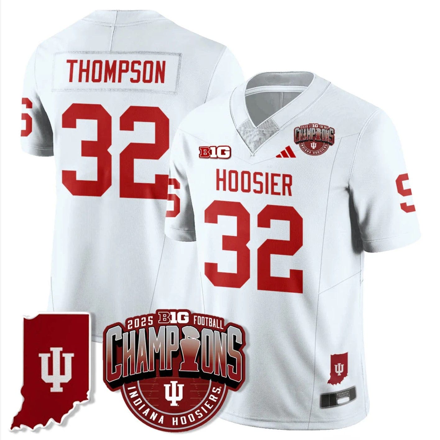 Anthony Thompson Jersey #32 Indiana Hoosiers Big 10 Champions Stitched - Image 4