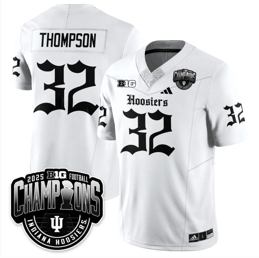 Anthony Thompson Jersey #32 Indiana Hoosiers Gothic Big 10 Champions - Image 3