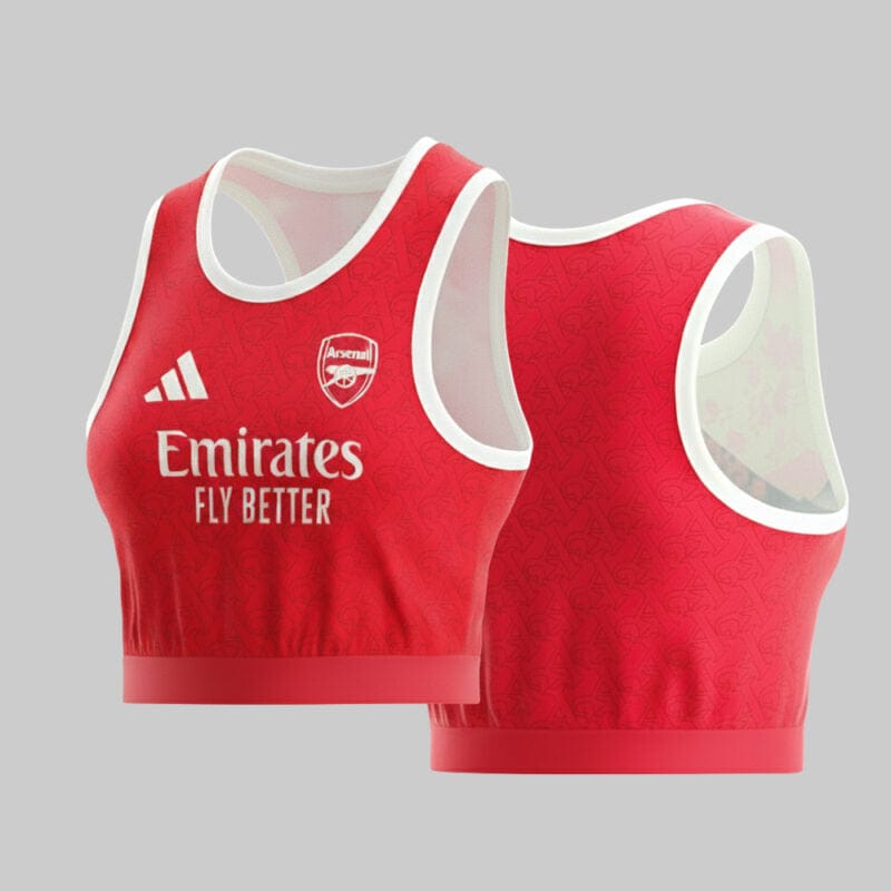 Arsenal 2025-26 Crop Jersey Gunners Game Day Top Women’s Sportwear – Red