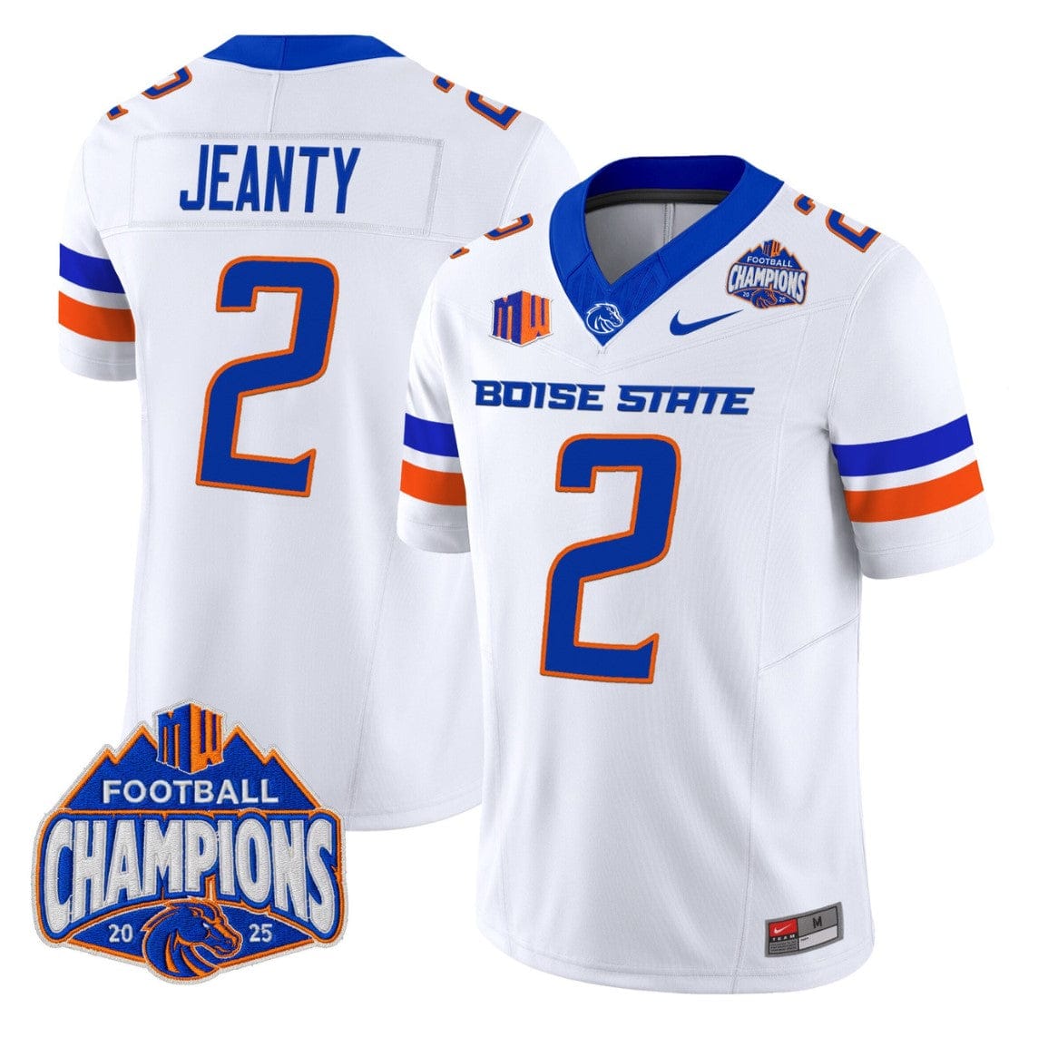 Ashton Jeanty Jersey #2 Boise State Broncos 2025 Mountain West Champions - Image 5