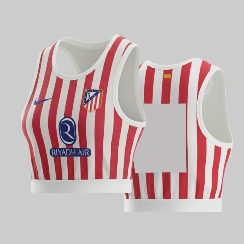 Atletico Madrid 2025-26 Crop Women’s Jersey Fierce Fan Style – Red white