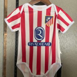 Atletico Madrid 2025-26 Soccer Baby Bodysuit – Red White
