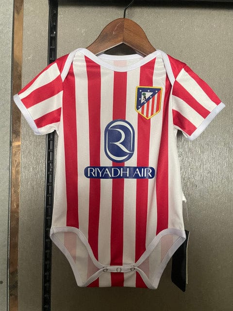 Atletico Madrid 2025-26 Soccer Baby Bodysuit – Red White