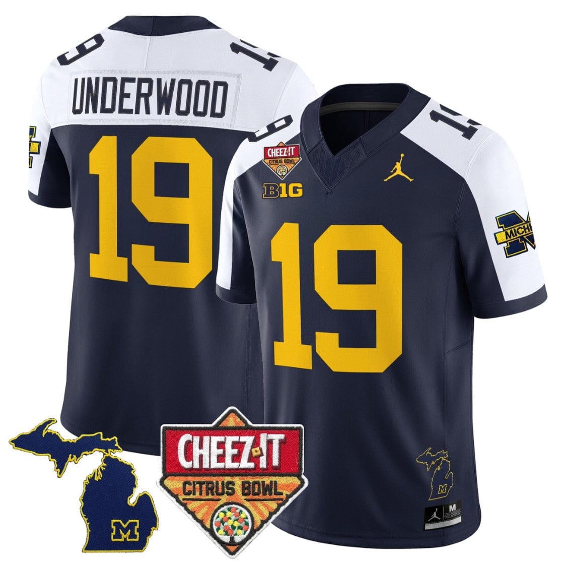 Bryce Underwood Jersey #19 Michigan Wolverines 2025 Cheez-It Citrus Bowl - Image 3