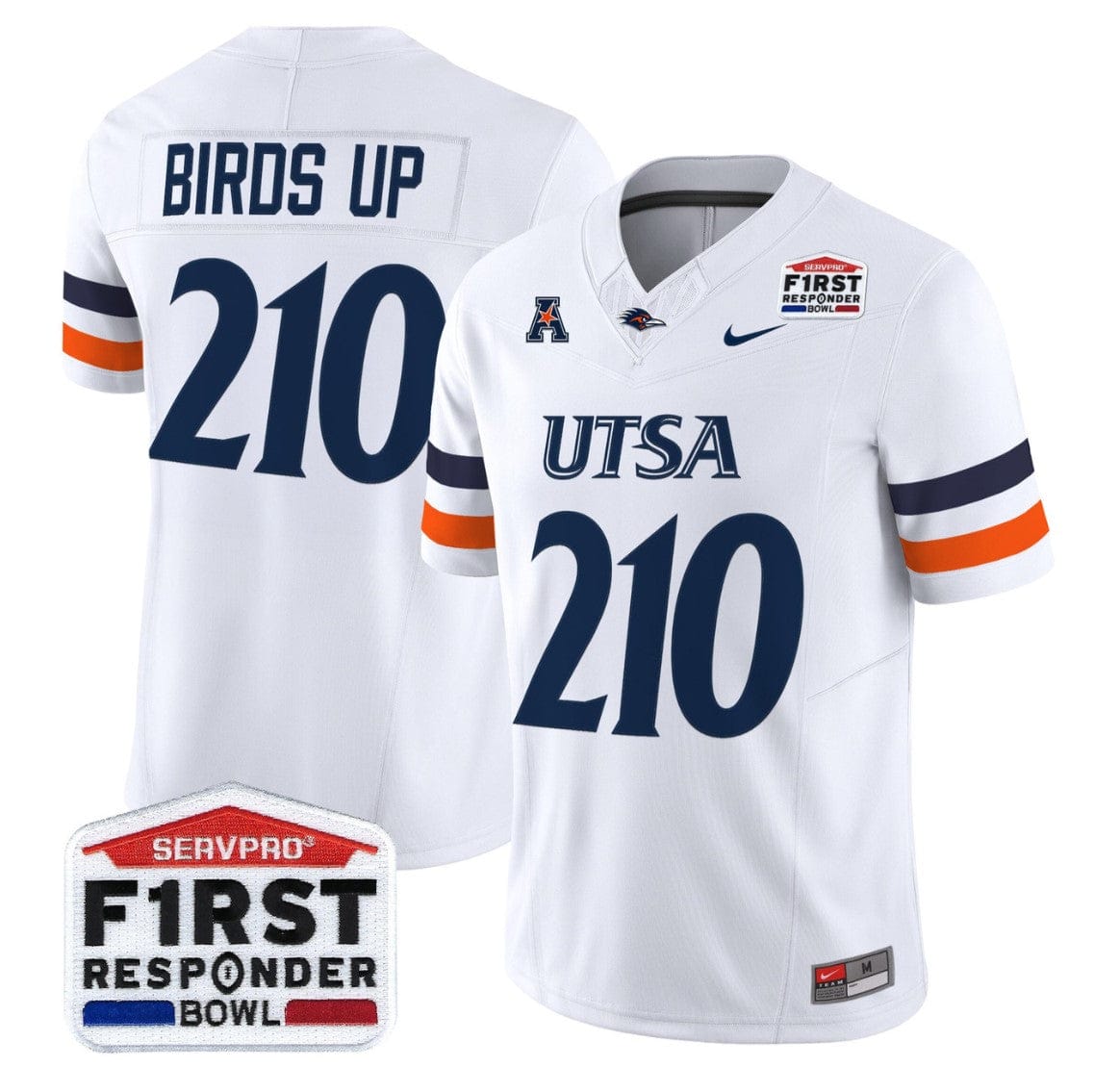 Birds Up Jersey #210 UTSA Roadrunners 2025 First Responder Bowl Stitched - Image 4