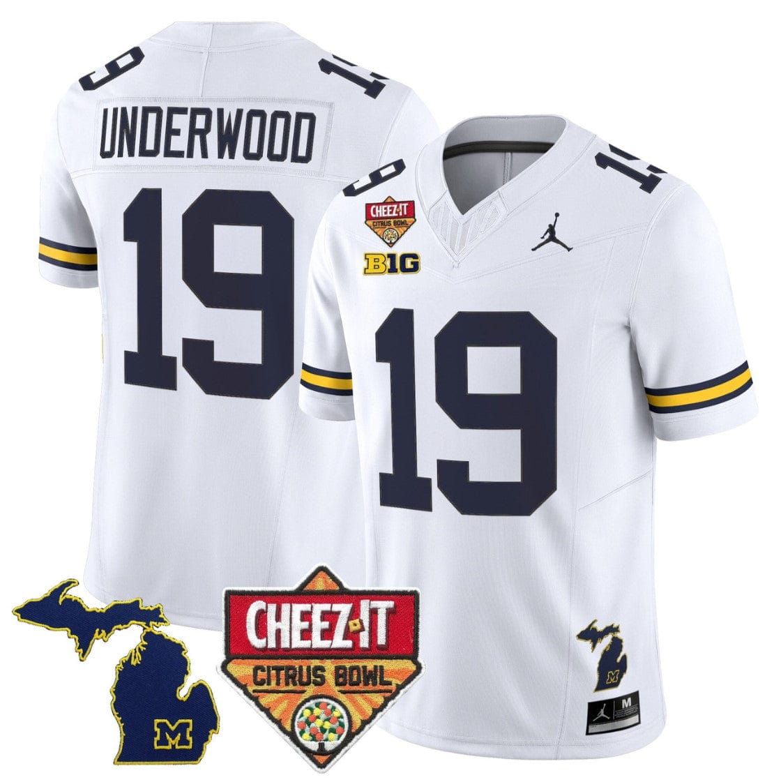 Bryce Underwood Jersey #19 Michigan Wolverines 2025 Cheez-It Citrus Bowl - Image 5