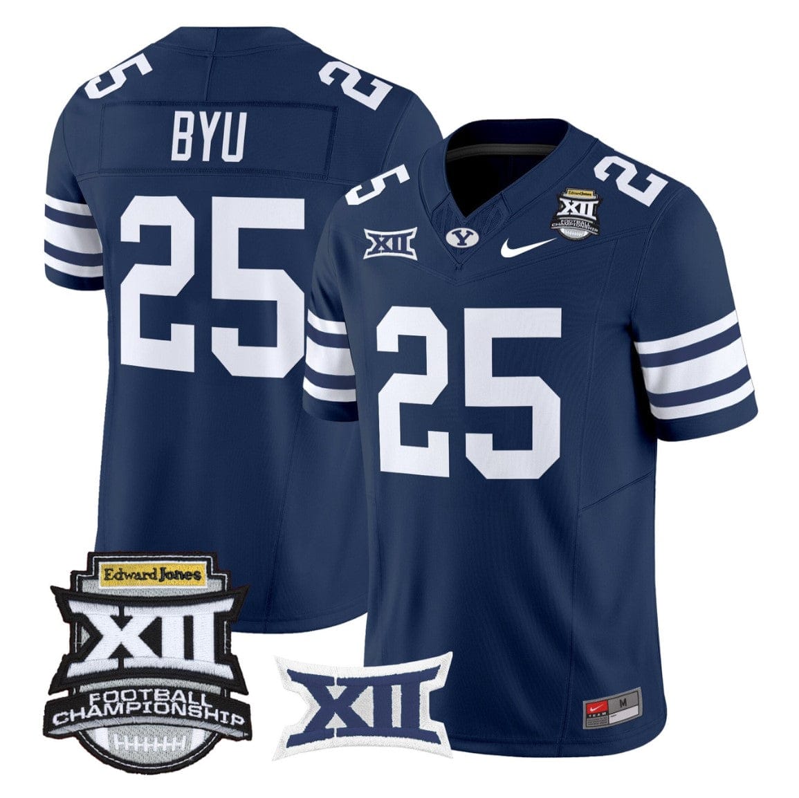 Alternative view of BYU Jersey #25 BYU Cougars 2025 Big 12 Championship Vapor Stitched