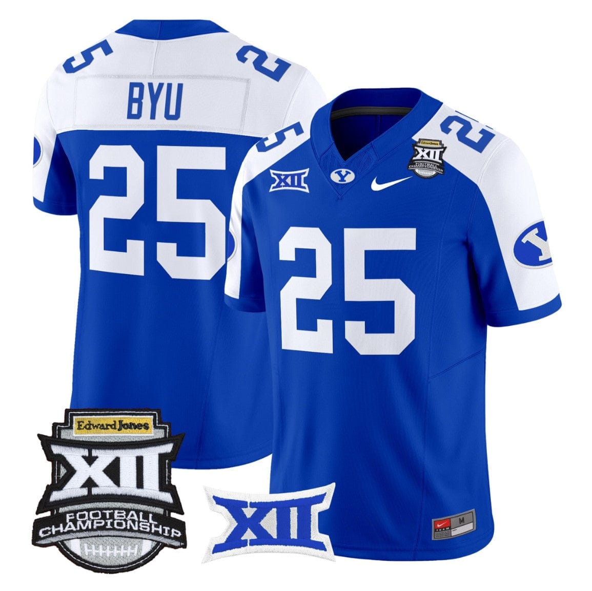 BYU Jersey #25 BYU Cougars 2025 Big 12 Championship Vapor Stitched - Image 3